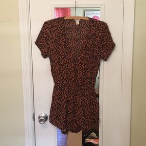 Orange/ Black Forever 21 romper